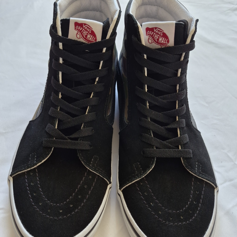 Vans Black and White High-Top Sneakers